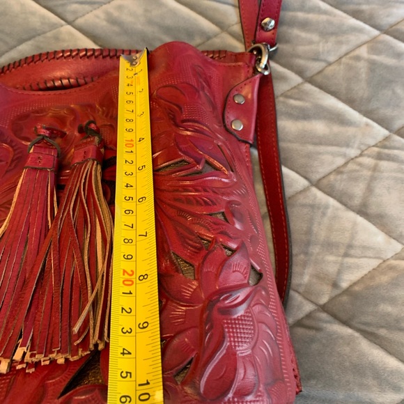 Patricia Nash Bucket Bag, Deep Scarlet Red - Picture 7 of 9